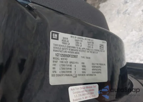 2013 GMC Sierra 2500Hd Denali from USA, damaged, VIN 1GT125E89DF223697